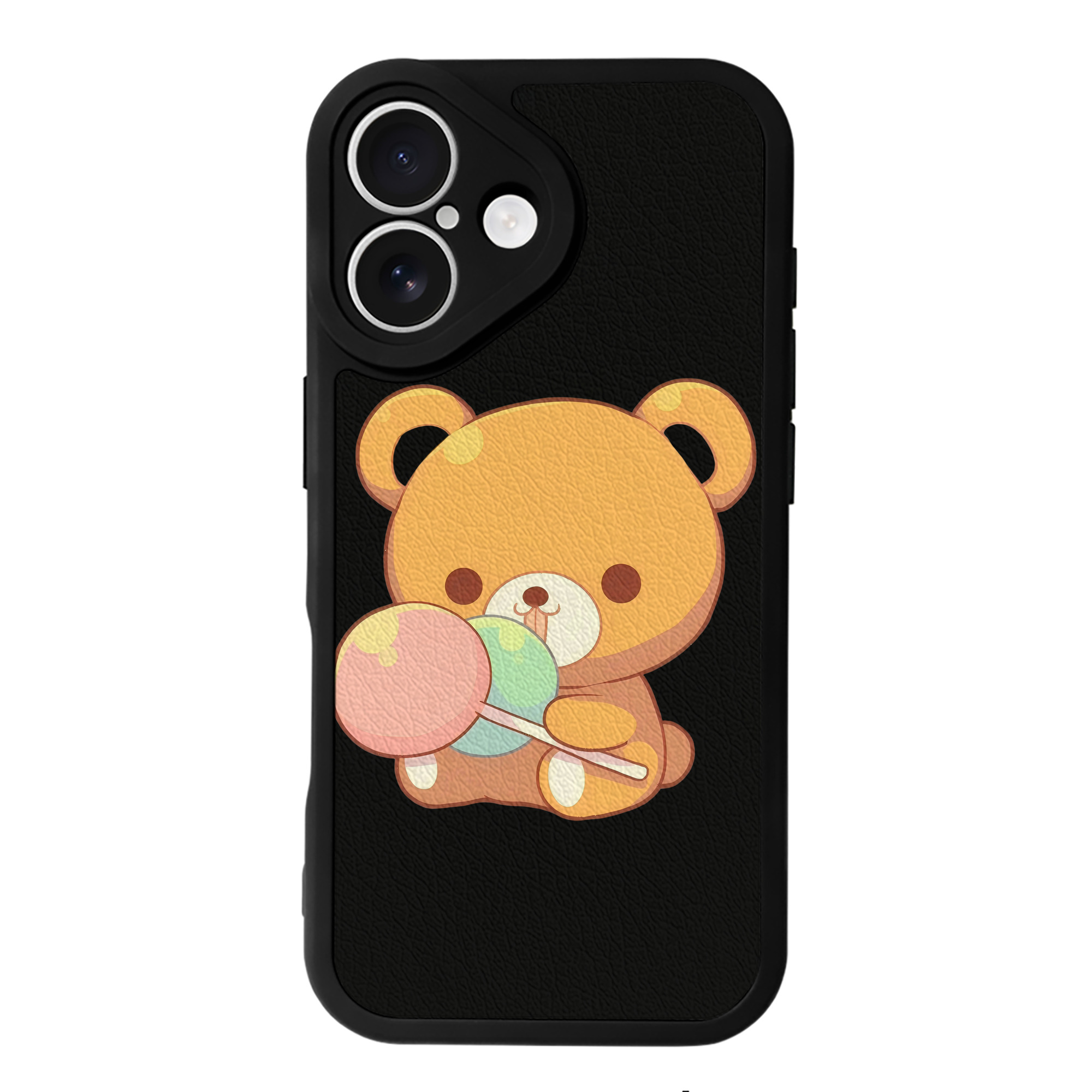 （画像用） リラックマ リラックマ キイロイトリ Rilakkuma Korilakkuma Kiiroitori 【iPhone 16シリーズ対応】シリコンスマホケース（レザー調） 材質：シリコン